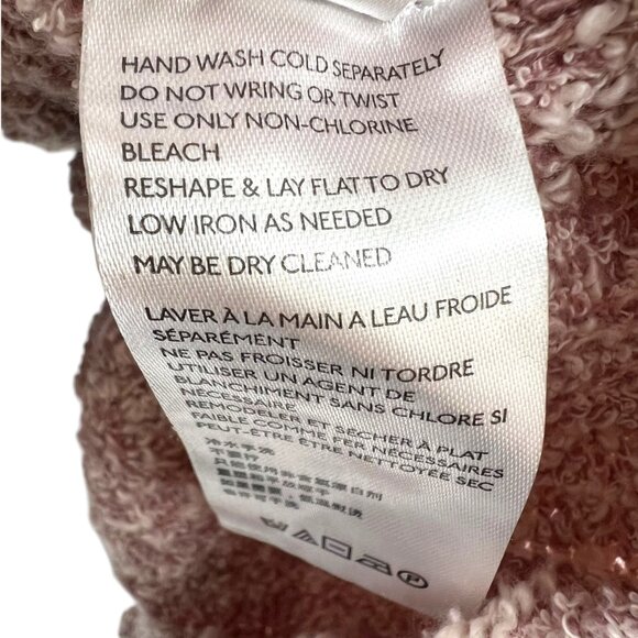 Free People Good Day Cropped Sweater Mauve Boucle Knit Size Small - Picture 11 of 13